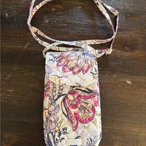 Vera Bradley Floral Quilted Crossbody Bag in Cream, Pink, Purple